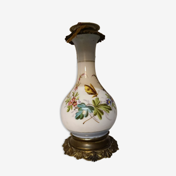 Ancien pied de lampe porcelaine XIXeme
