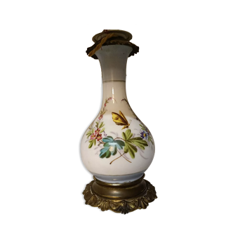 Ancien pied de lampe porcelaine XIXeme