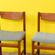 4 chaises scandinaves vintage – 44 cm