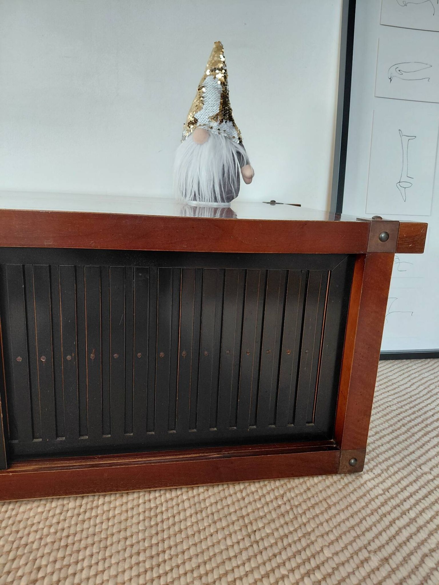 Meuble TV / Coffre Bas Roche Bobois – Style Japandi