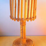 Rattan lamp by Louis Sognot 1950s