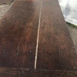 Old solid oak chest early XVIII Brutalist