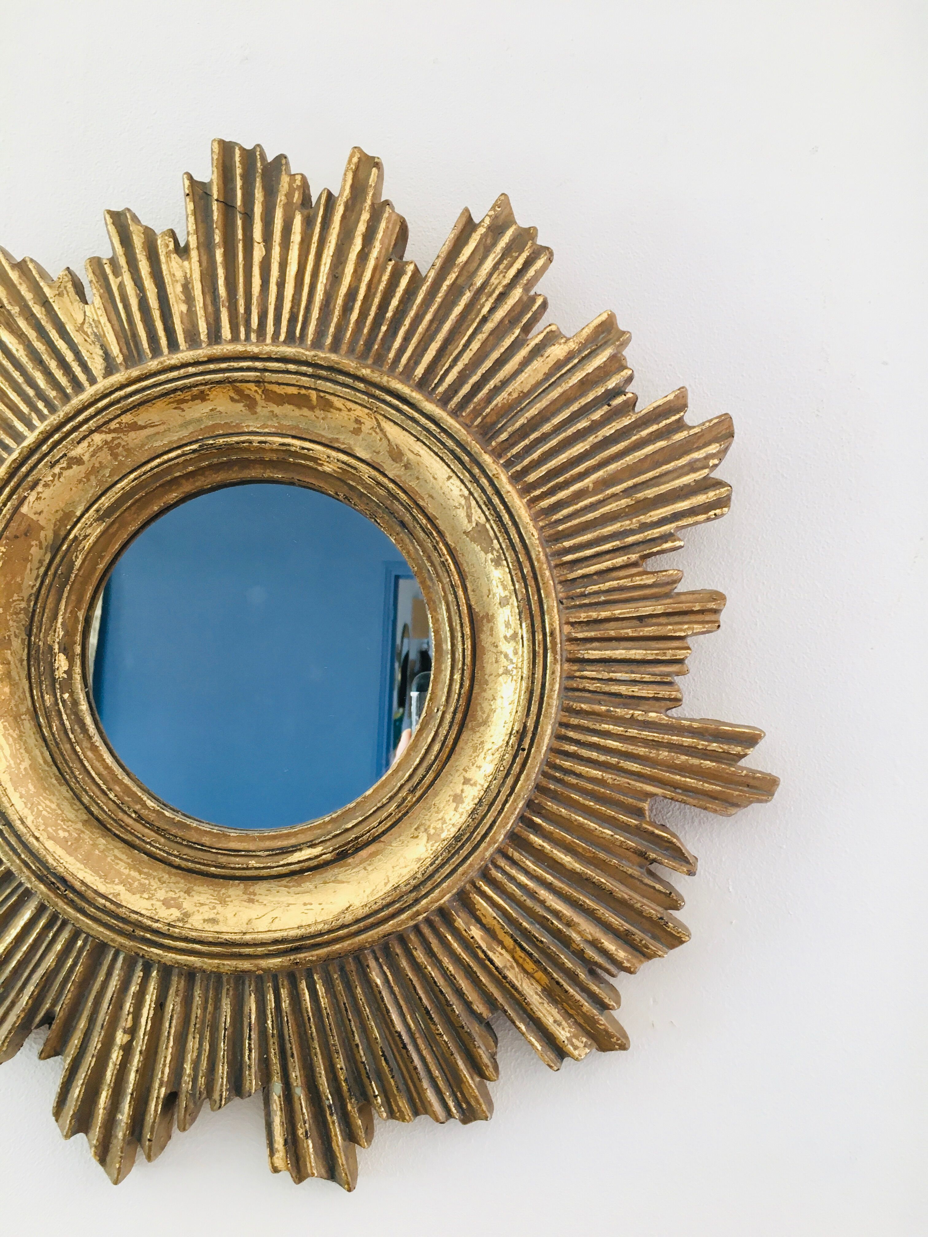 Golden sun mirror 44cm