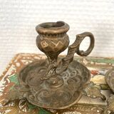 Pair of brass candlesticks