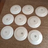 Longwy earthenware dinner service, Longpré pattern, 1895