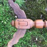 Solid teak oval table
