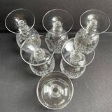 6 verres cristal gravé