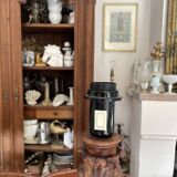 Antique carved wooden lamp 67cm