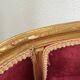 Fauteuil bois doré et velours rouge Louis XVI