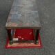 Table basse plateau carreau pierre nature pieds acier art deco