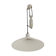 Grey Metal Counterweight Pendant, Italy 1960s