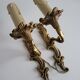 Antique Pair of Louis XV Style Gilt Metal Wall Sconces