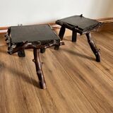 Pair of tripod stools