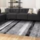 Modern Chic Black and Grey Patterned Rug