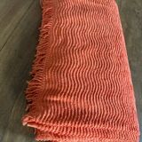 Orange chenille double bed cover