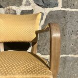 Paire de fauteuils bridge jaunes