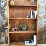 1950s raw wood bookcase