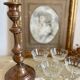 Vintage copper brass candle holder