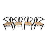 Set of 4 CH24 Wishbone Chairs by Hans Wegner for Carl Hansen