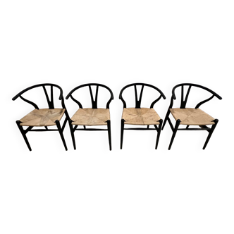 Set of 4 CH24 Wishbone Chairs by Hans Wegner for Carl Hansen