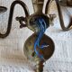 Pair of Dutch style 2-light brass wall lights