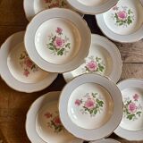 Set of 12 vintage deep plates - Fabiola model from Lunéville -