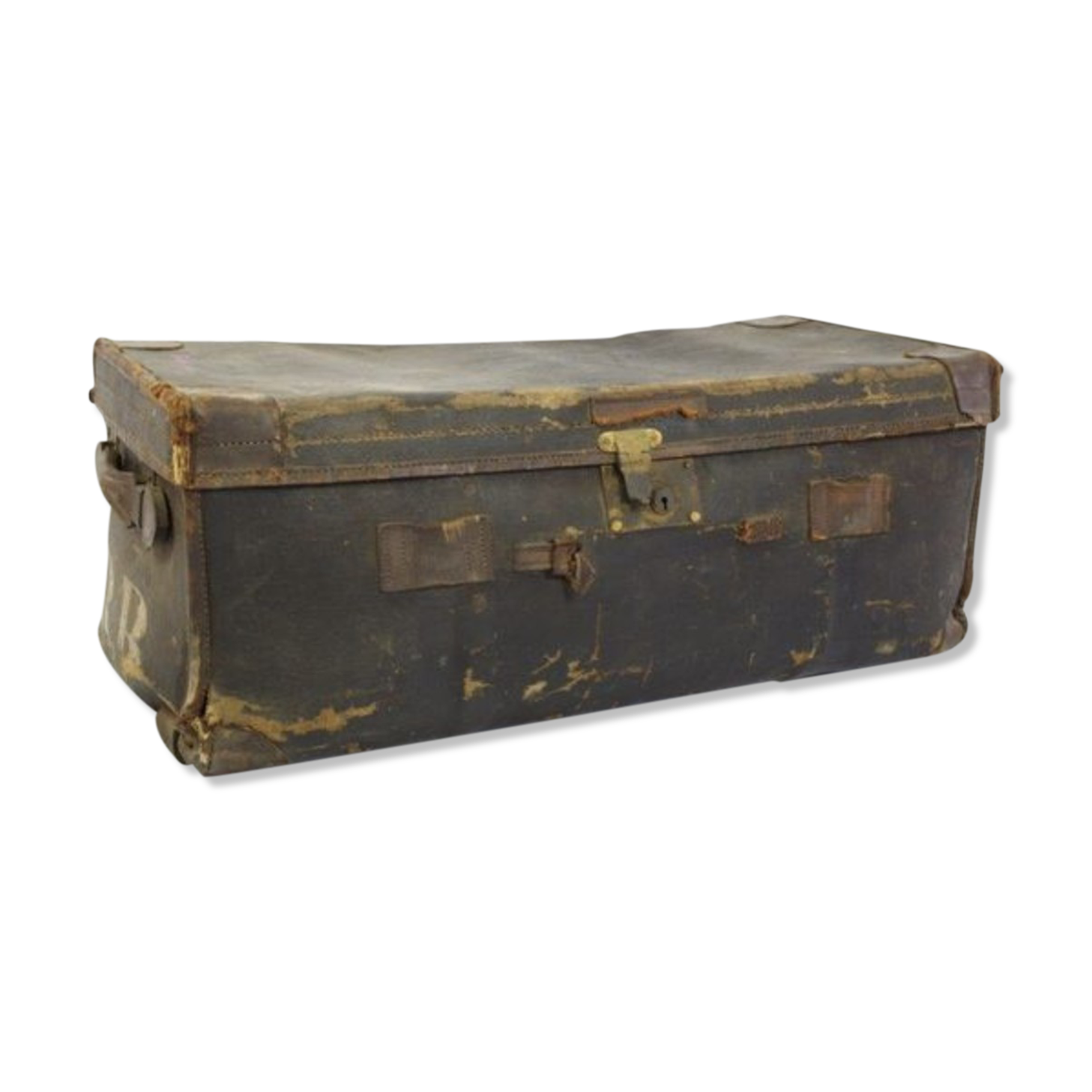 Vintage antique leather suitcase