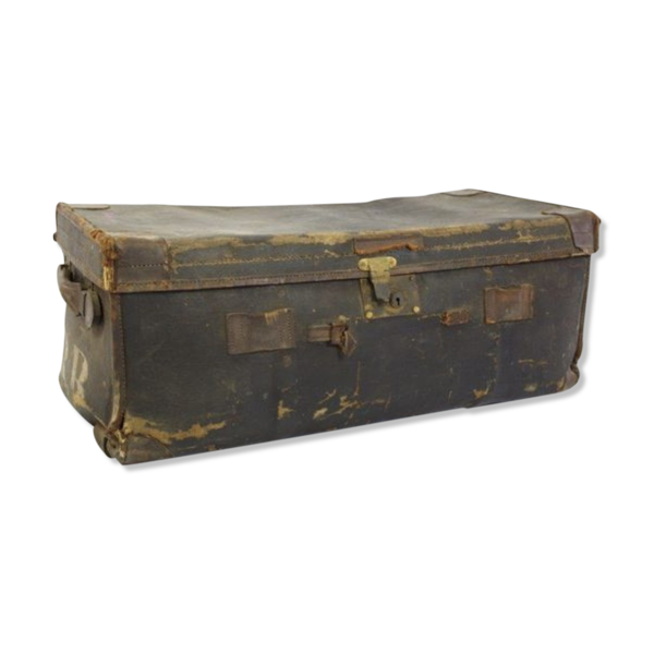 Vintage antique leather suitcase