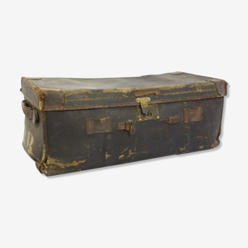 Vintage antique leather suitcase