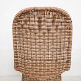 Set of four rattan S-chairs