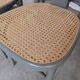 Set of 8 Vintage Gray Bentwood Dining Chair: Thonet Style Cane Seat