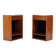 Pair Retro Vintage Danish Teak Wall Mounted Bedside Tables Cabinets Drawers 70s