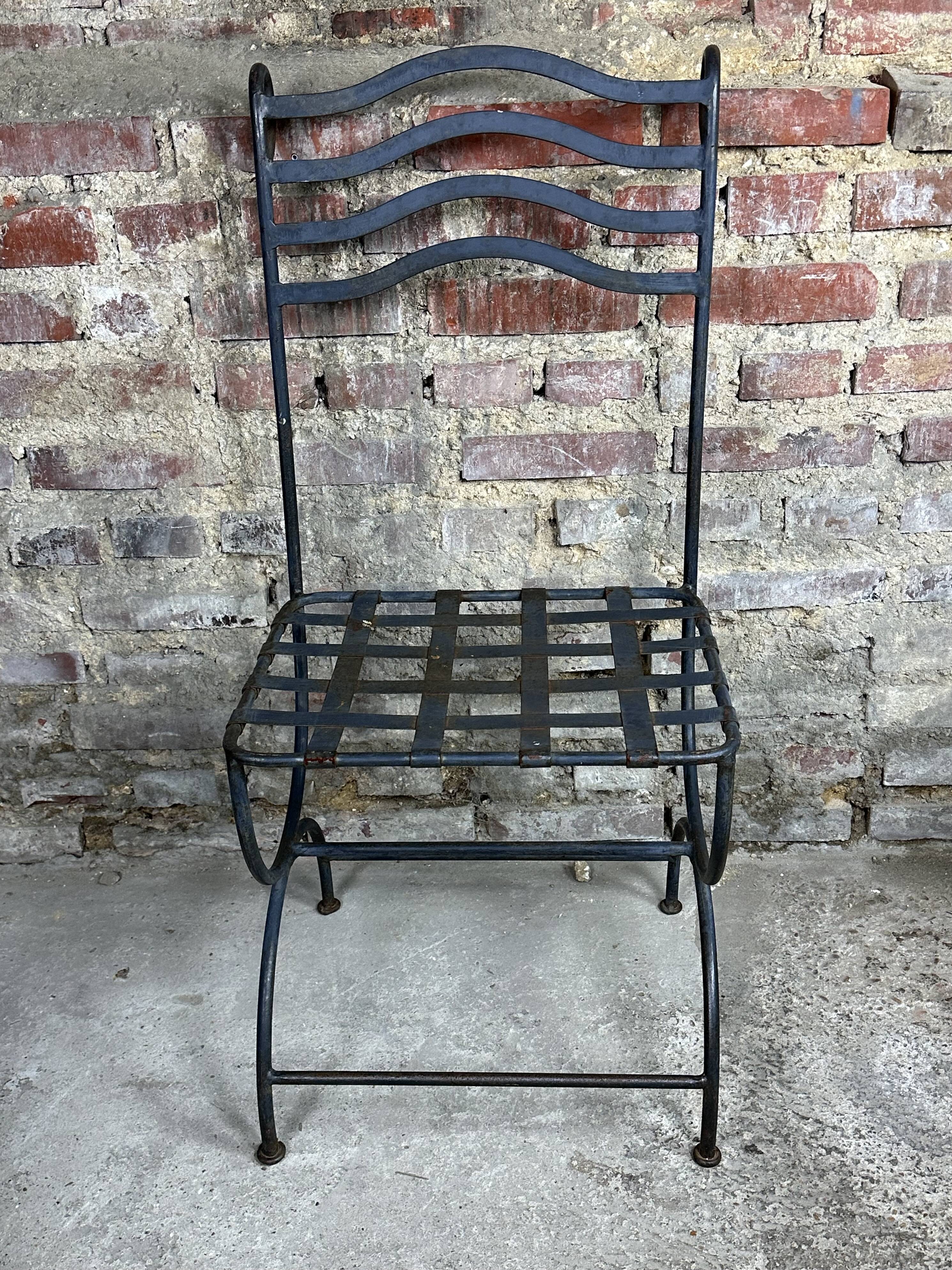 Wrought iron chairs (set of 4)