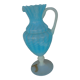Pichet en opaline bleu et blanc