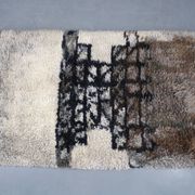 Tapis abstrait danois en laine à poils longs, années 1960