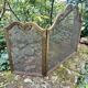 Antique brass fireplace screen
