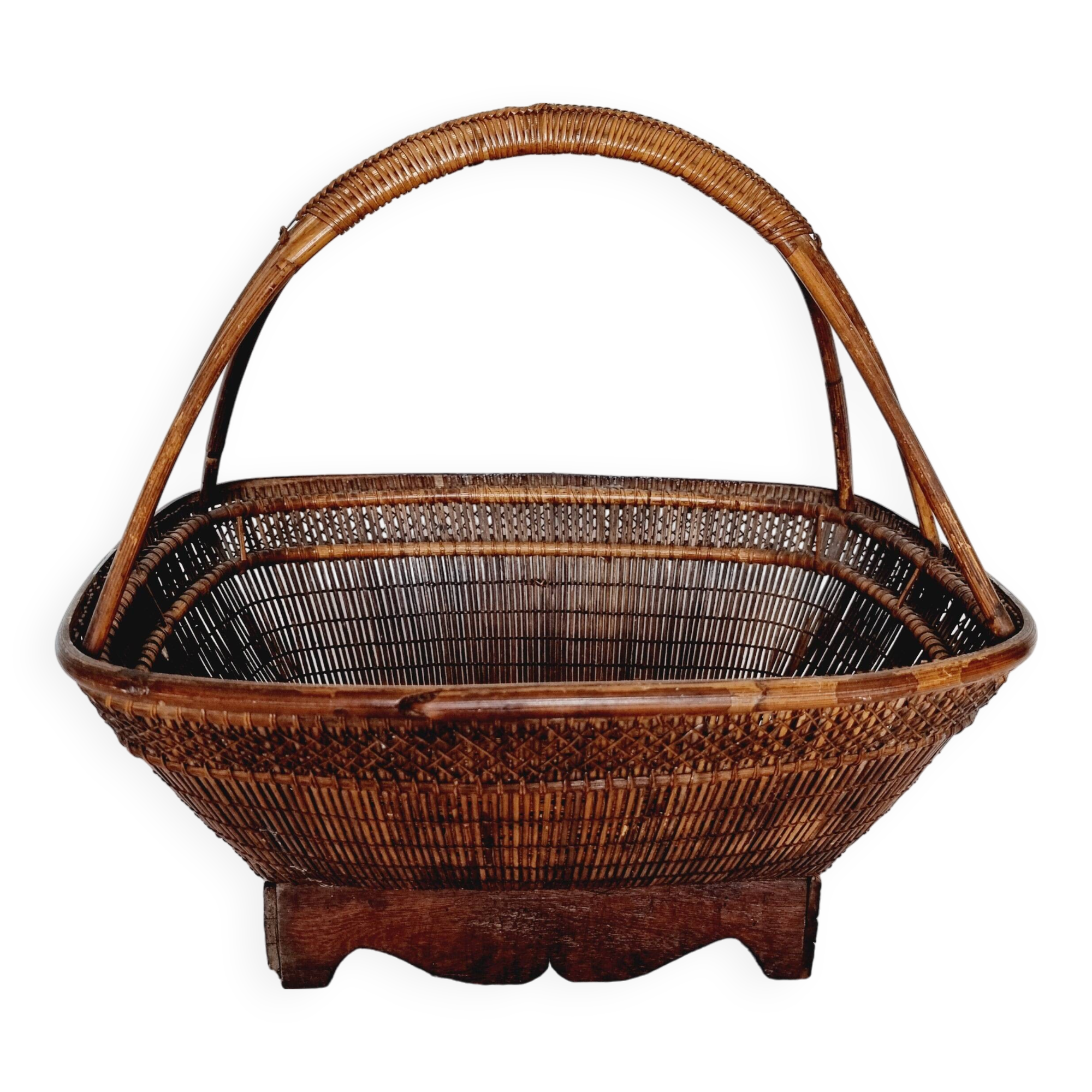 authentic basket or basket from the people's republic of china from the mid-20th century