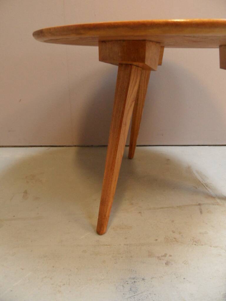 Mid Century maple round coffee table 1960's