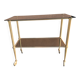 Smoked glass and brass dessert table