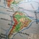 Vintage school map Lablache American Continent - USA