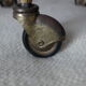 Pair of round old brass glass desserts