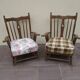 Pair armchair low high-back scandinavian 50/60