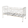 Bed in wrought iron of time end XIX painted white