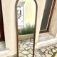 Round wooden mirror