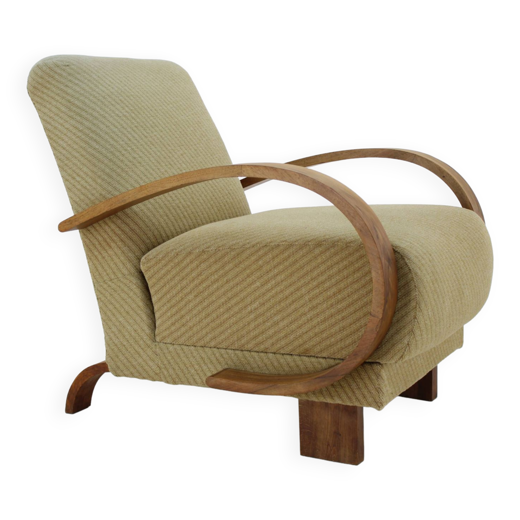 1930s Art Deco Armchair, Czechoslovakia