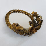 Golden italian candleholder mirror 23x30cm