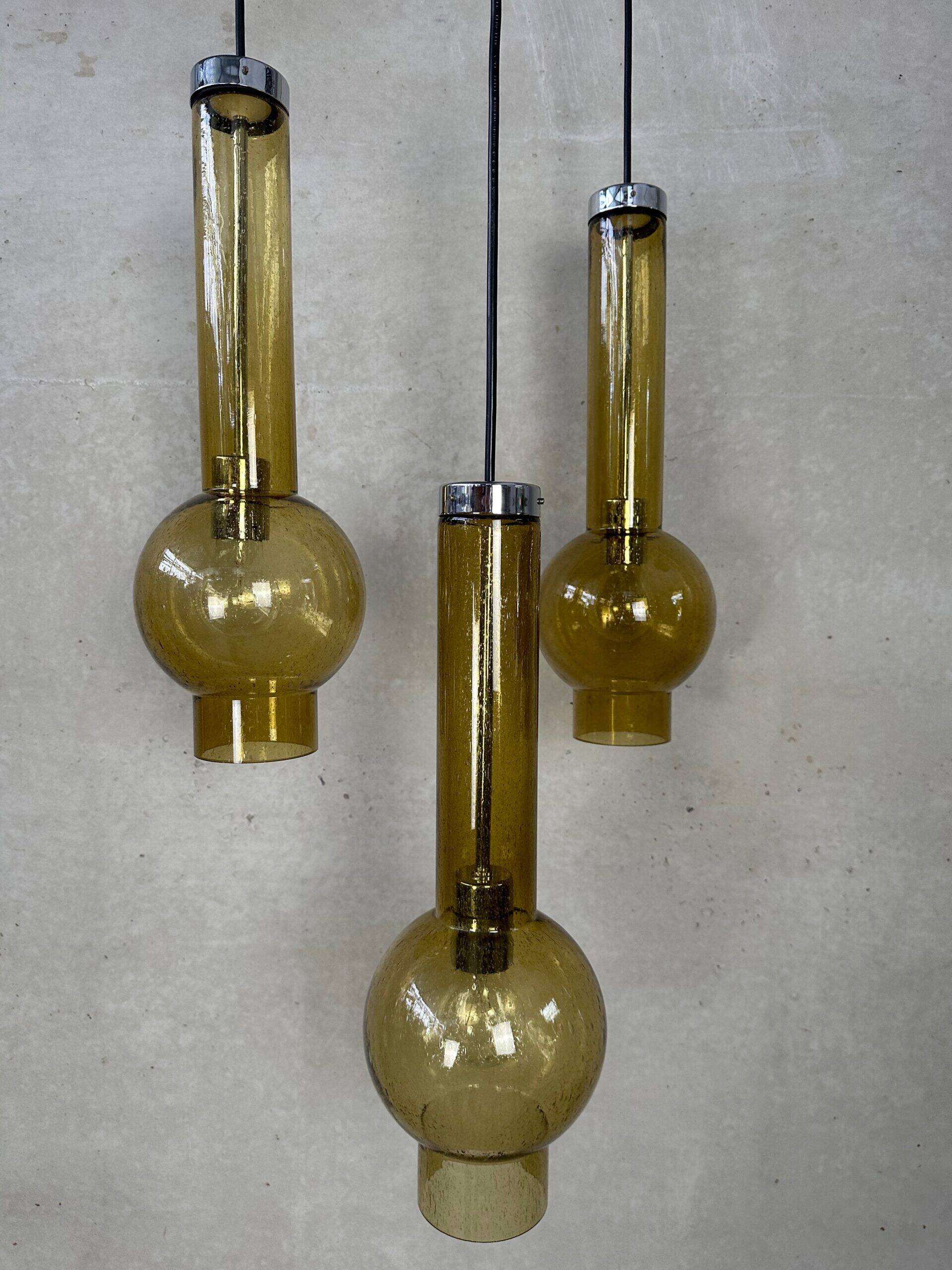 3x Staff Leuchten vintage pendant lamps
