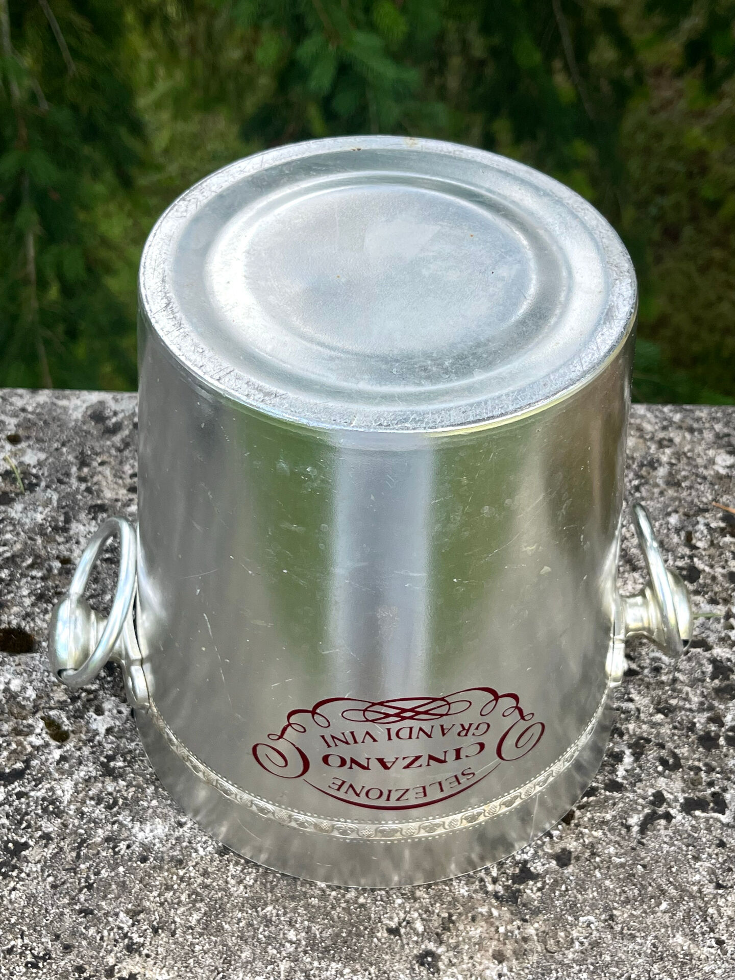 Cinzano Champagne Cooler Ice Bucket – Vintage Aluminium Advertising Wi