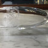 Six crystal champagne flutes