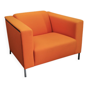 Enrico Franzolini Steel 2000 Orange Armchair for Moroso, Italy